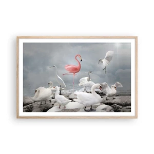 Poster in cornice rovere chiaro - Come sono arrivato qui? - 91x61 cm