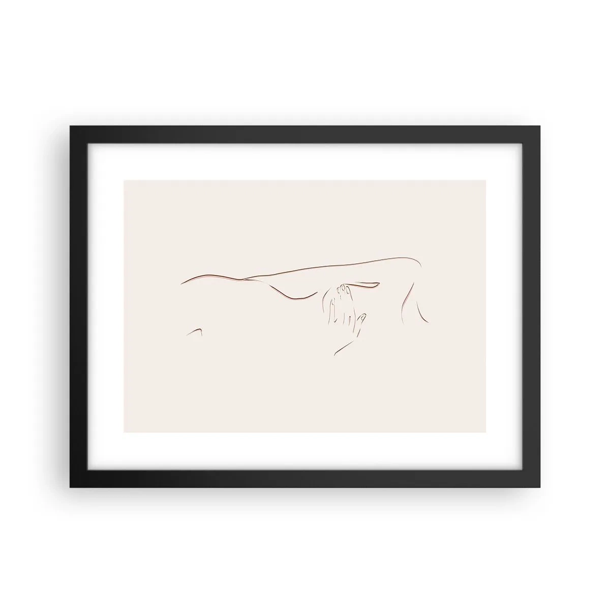 Poster in cornice nera - La forma del desiderio - 40x30 cm