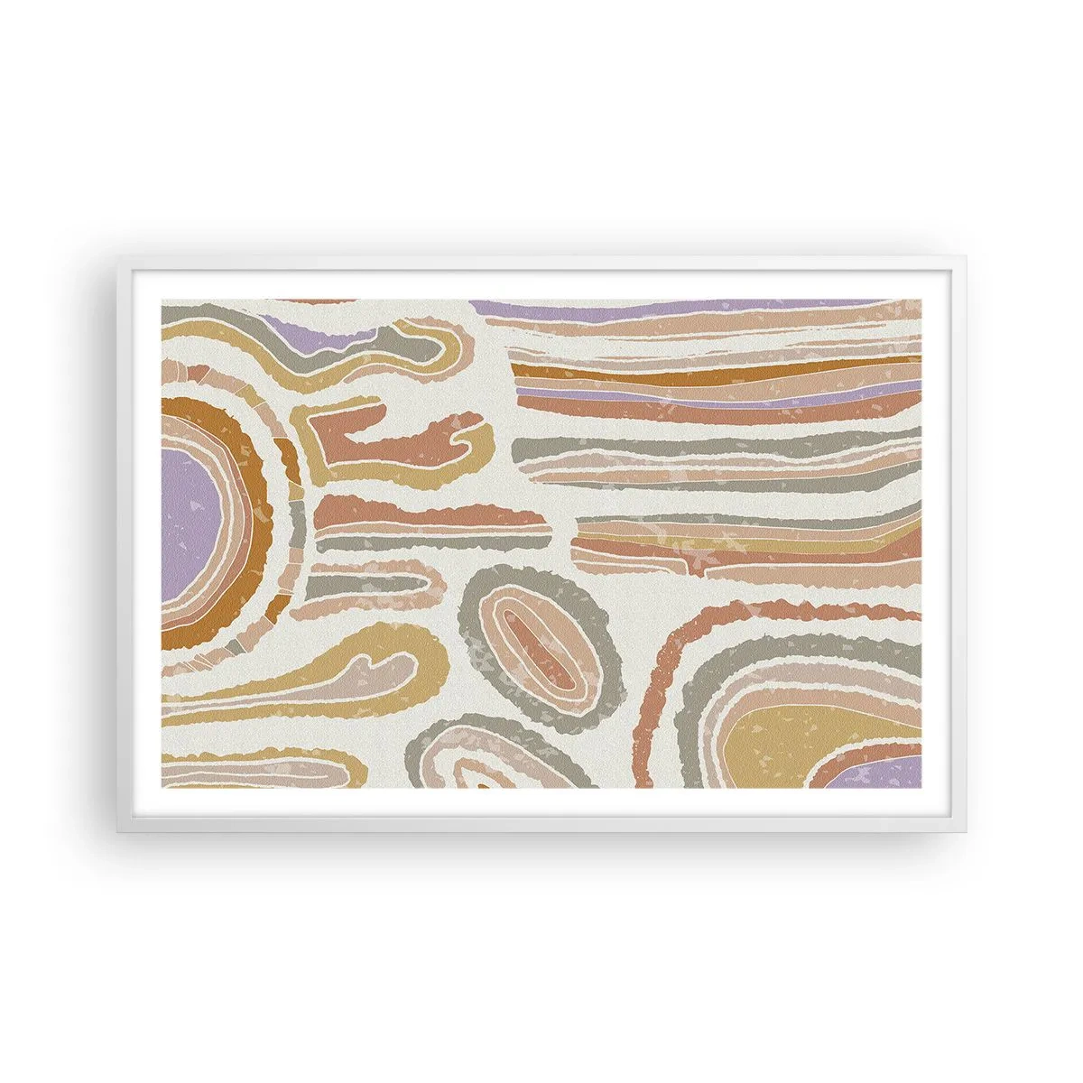 Poster in cornice bianca - Sezioni colorate - 91x61 cm