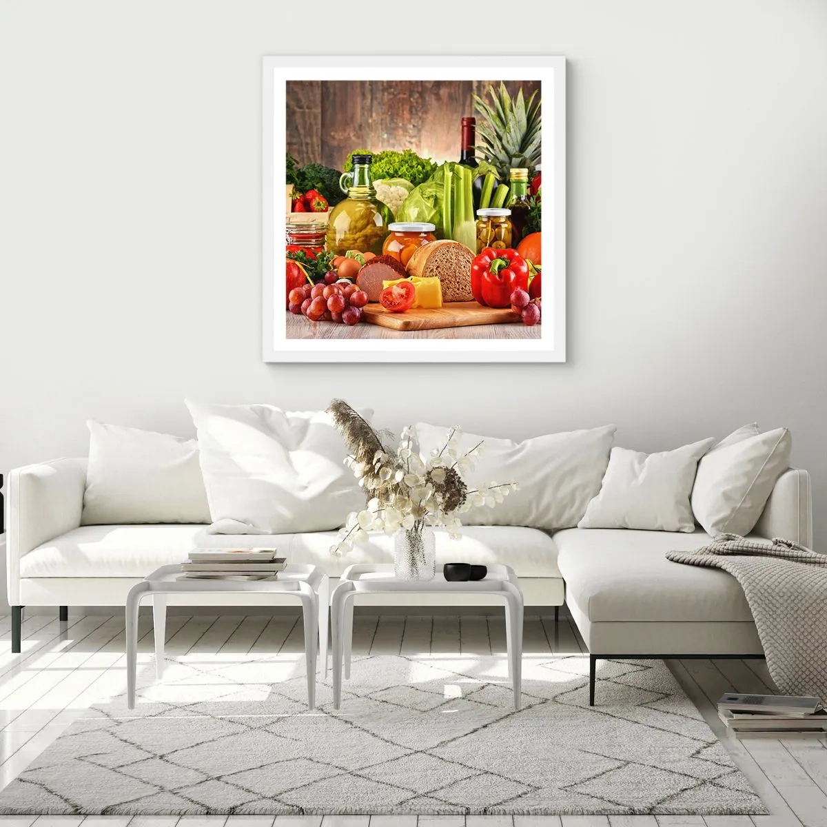 Poster in cornice bianca - Affumicati, arrostiti, marinati - 50x50 cm