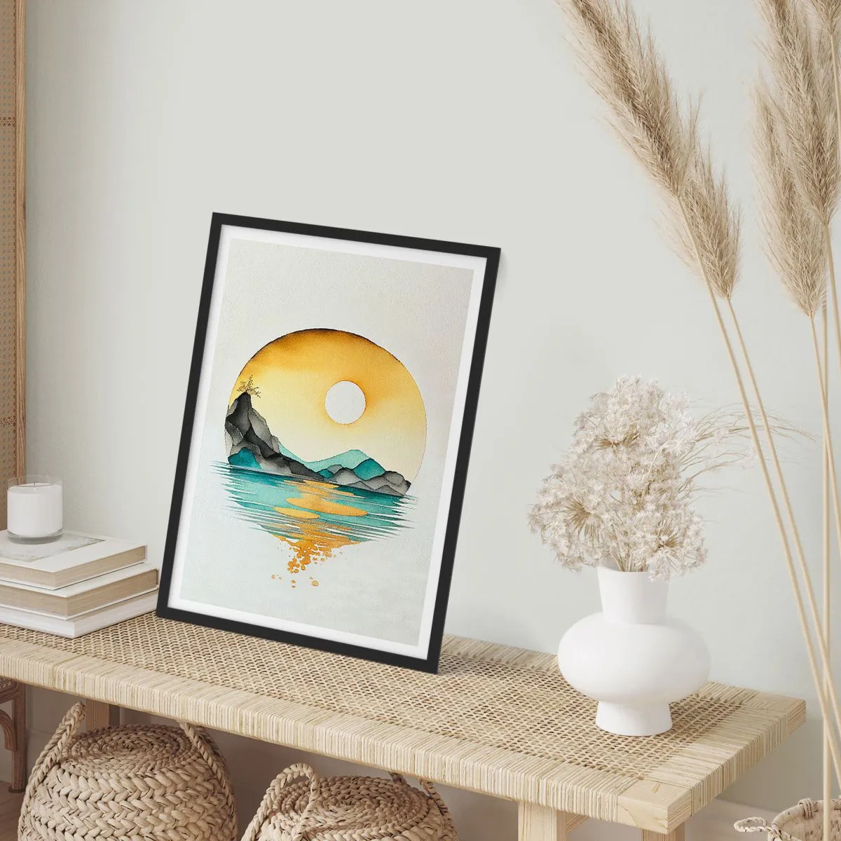 Poster in cornice nera - Nel cerchio della bellezza - 70x100 cm