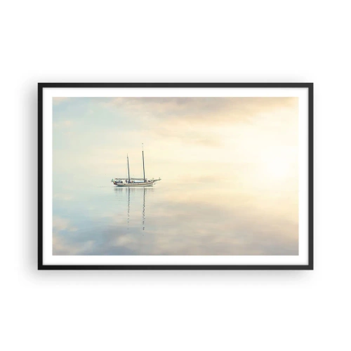 Poster in cornice nera - Silenzio in mare - 91x61 cm
