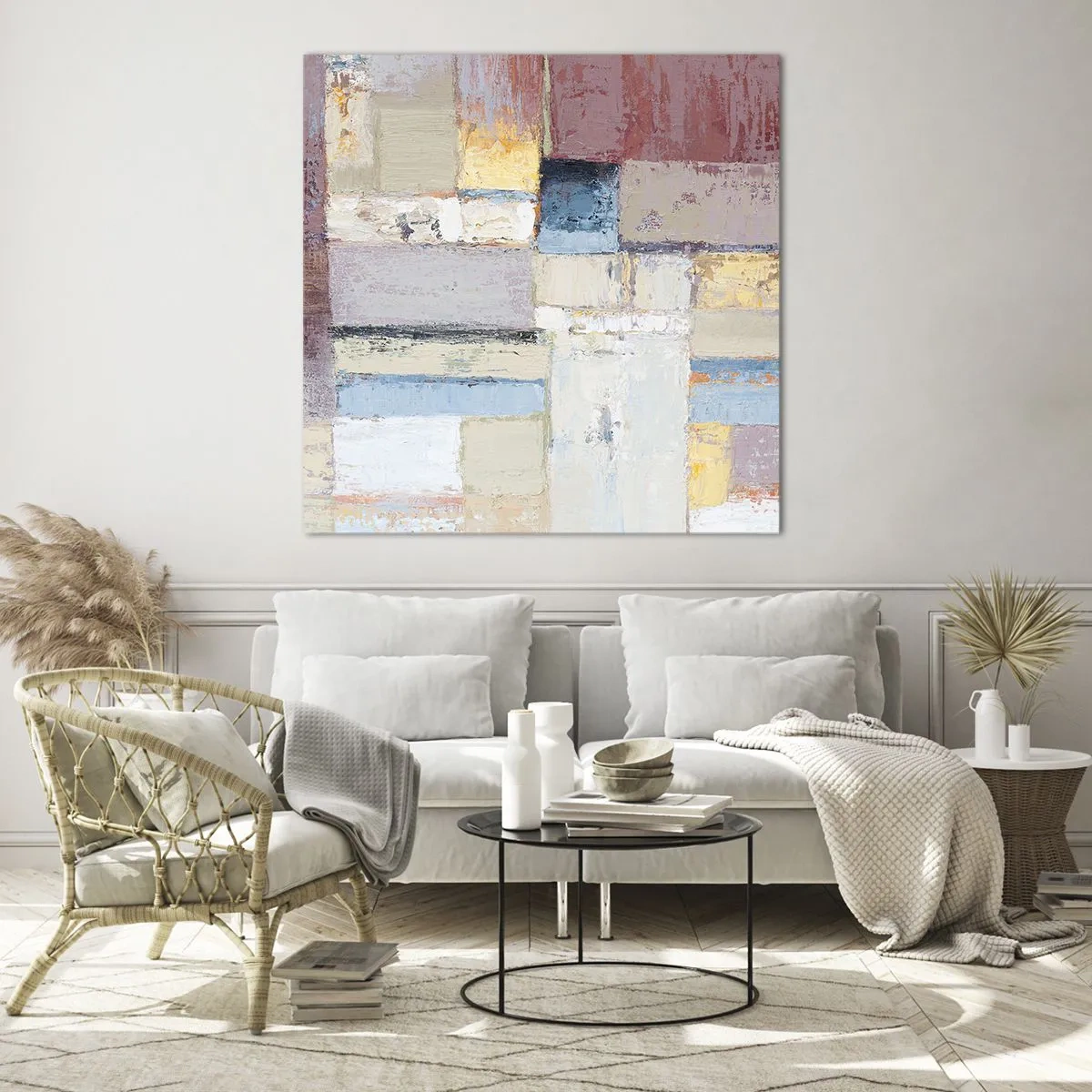 Quadro su vetro - La pace della geometria - 40x40 cm