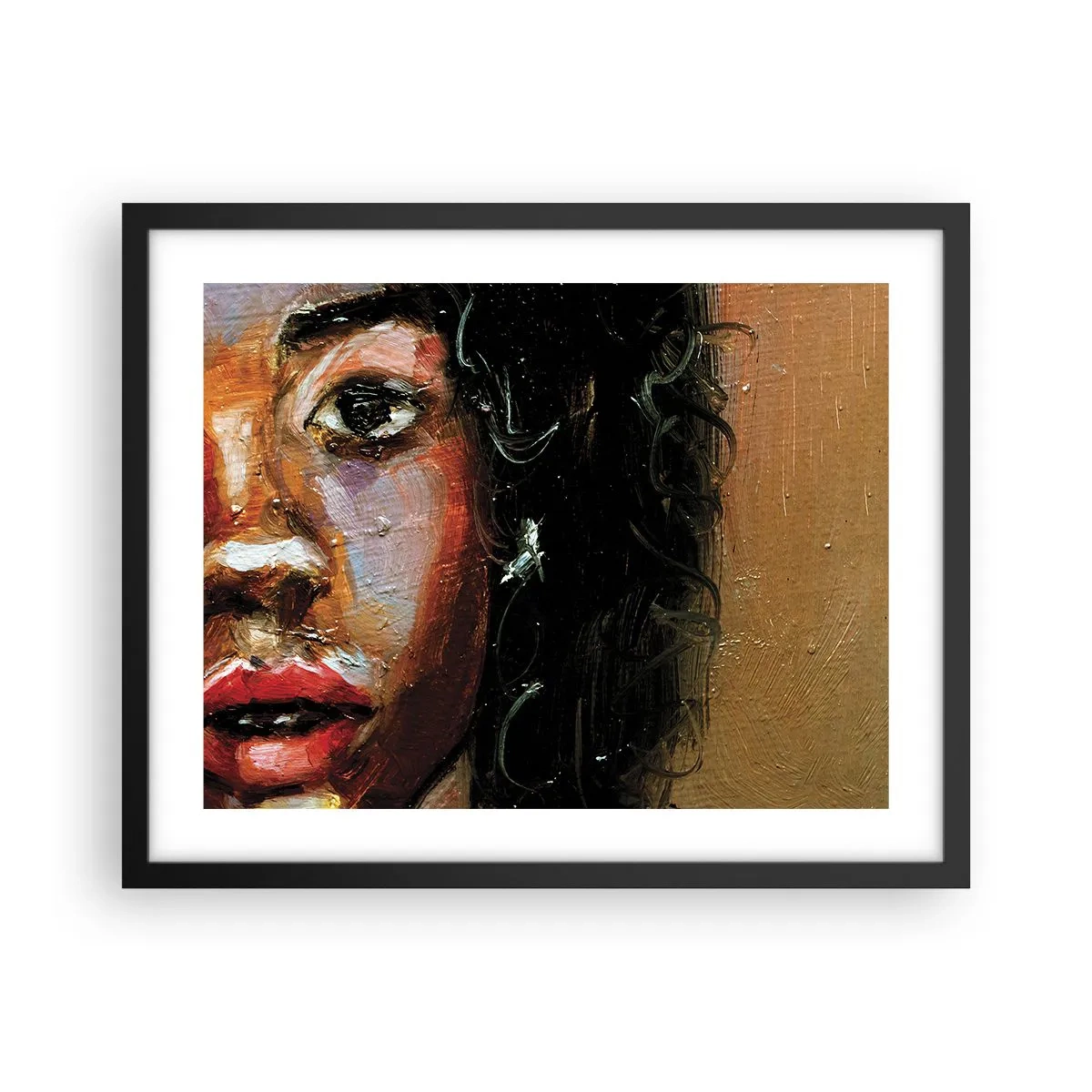 Poster in cornice nera - Oscurità e luce - 50x40 cm