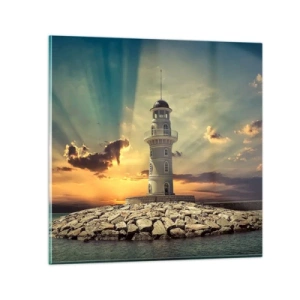 Quadro su vetro - Luce - Bontà - Bellezza - 40x40 cm