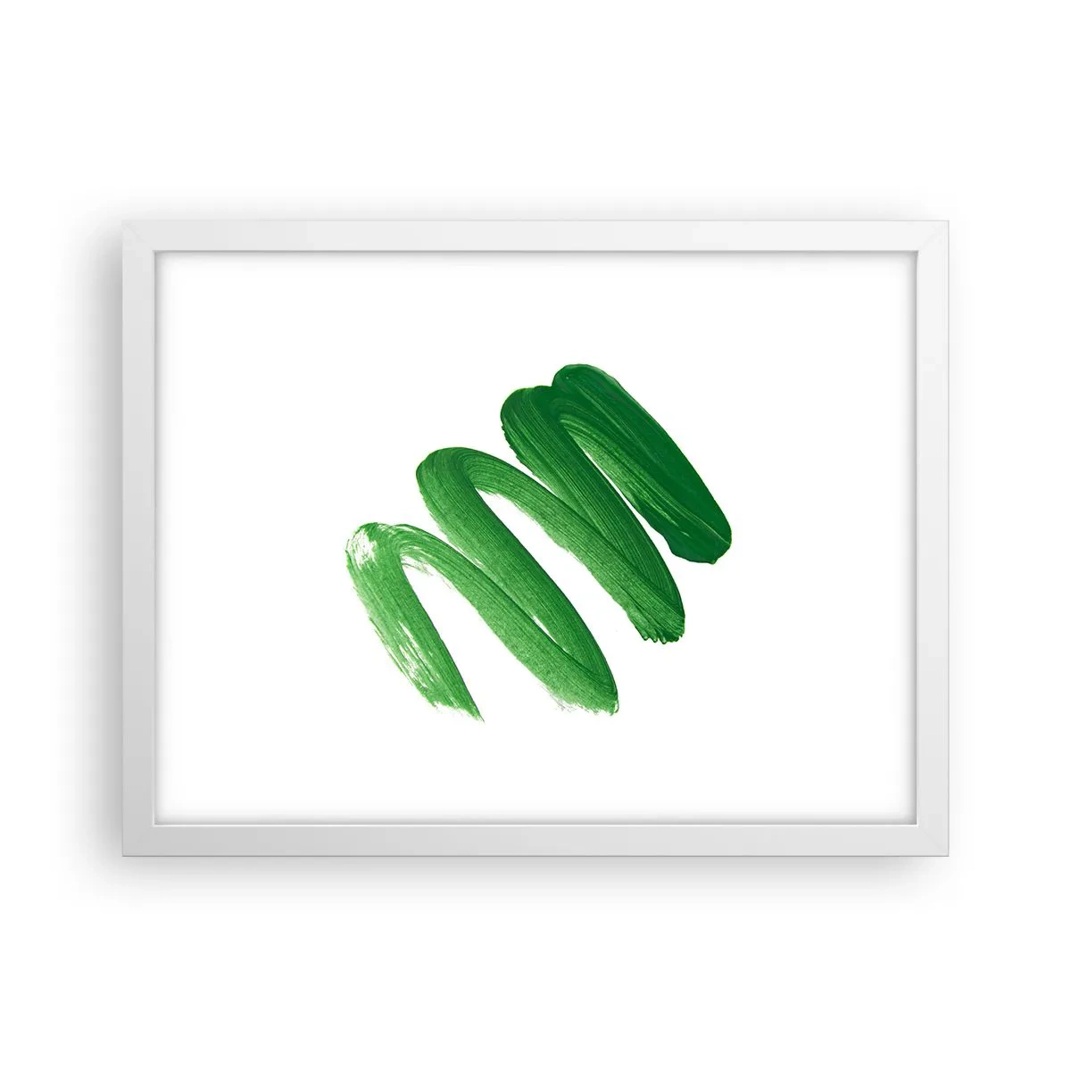 Poster in cornice bianca - Scherzo verde - 40x30 cm