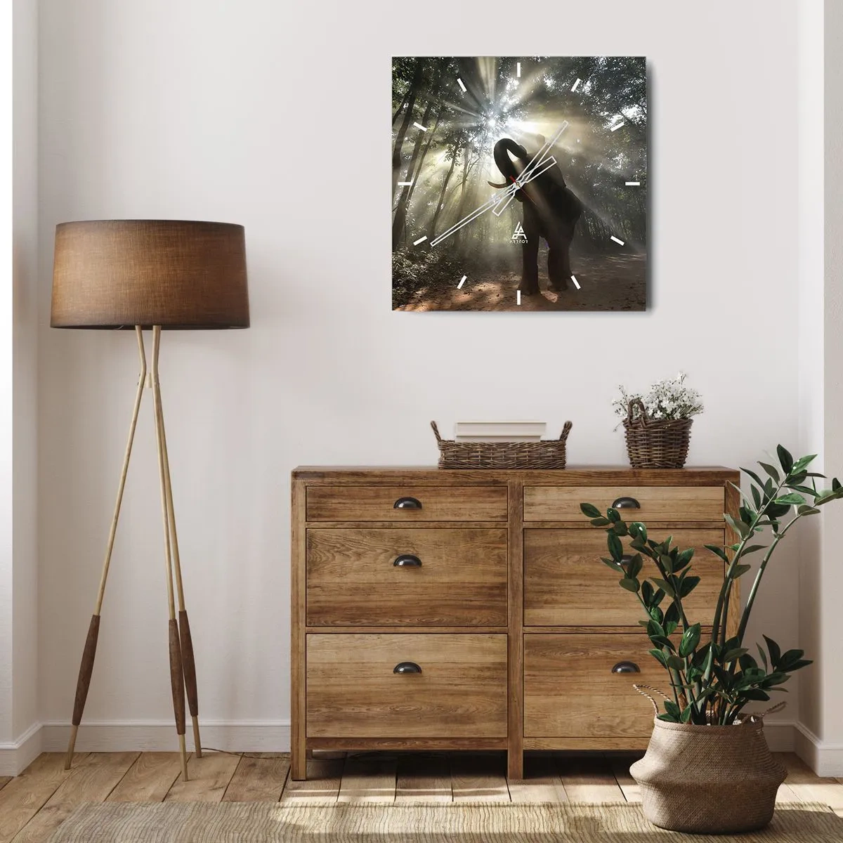 Orologio da parete - Orologio in Vetro - Sotto una stella fortunata - 40x40 cm