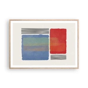 Poster in cornice rovere chiaro - Spirito e lettera della geometria - 100x70 cm