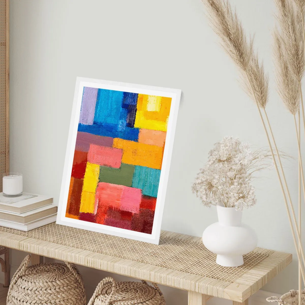 Poster in cornice bianca - Ognuno diverso, tutti colorati - 30x40 cm