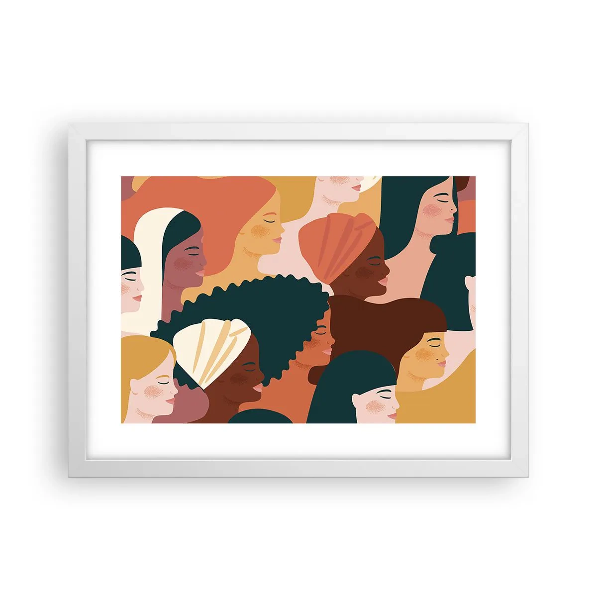 Poster in cornice bianca - Solo femminilità - 40x30 cm