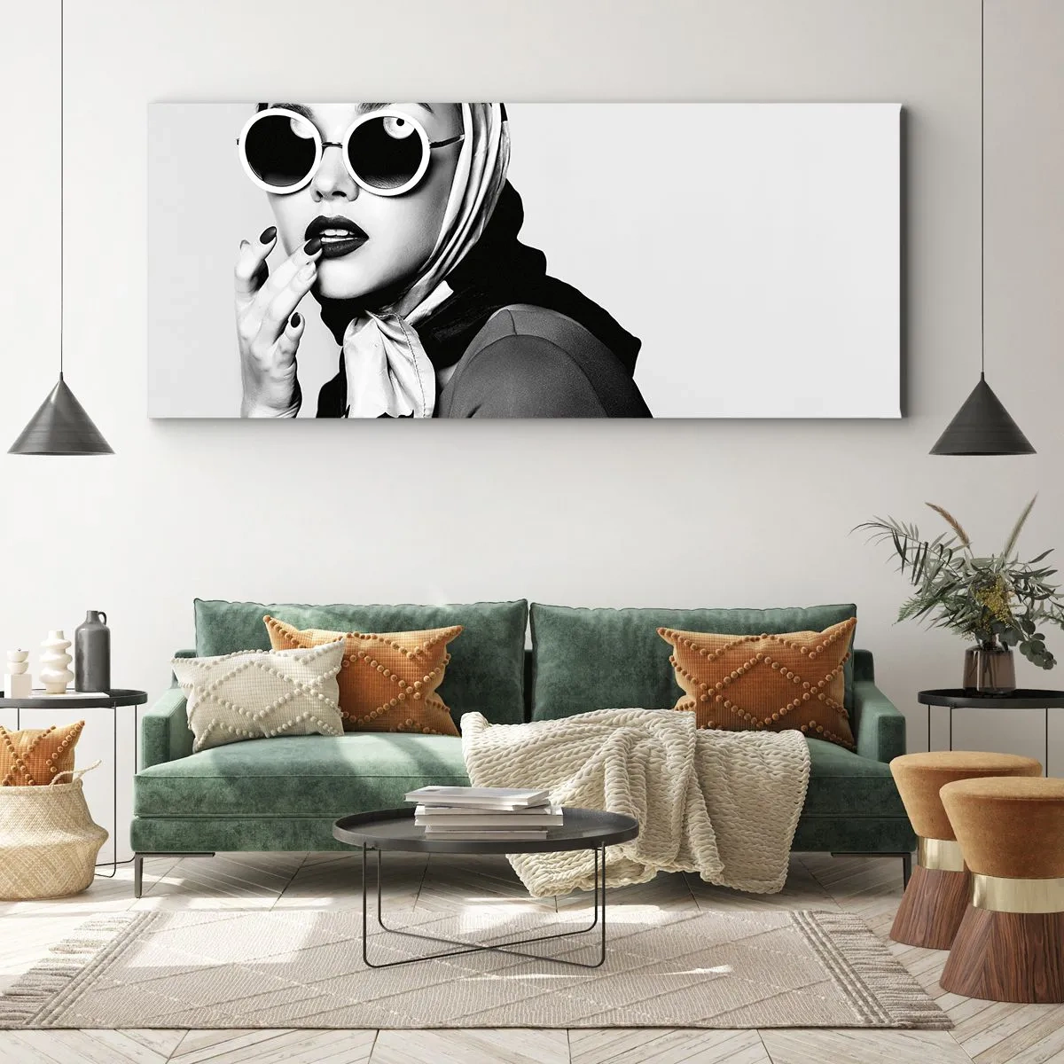 Quadro su tela - Stampe su Tela - Saluti dagli anni '60 - 100x40 cm