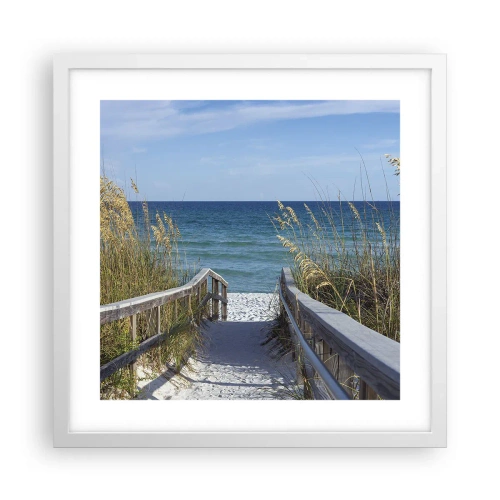 Poster in cornice bianca - Al sole, al vento - 40x40 cm