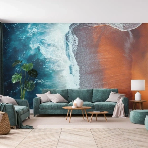 Fotomurale su misura Premium Canvas - Il tocco dell'oceano - Spiaggia, Mare, Acqua