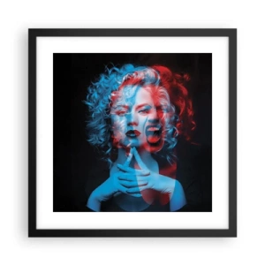 Poster in cornice nera - Alter ego - 40x40 cm