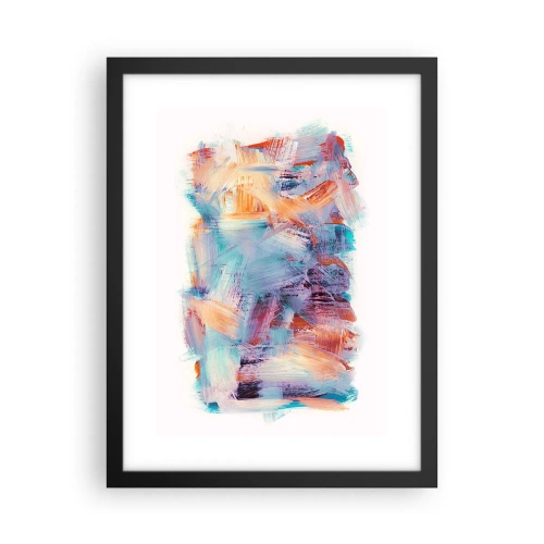 Poster in cornice nera - Caos colorato - 30x40 cm
