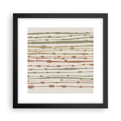 Poster in cornice nera - La notazione musicale dei colori - 30x30 cm