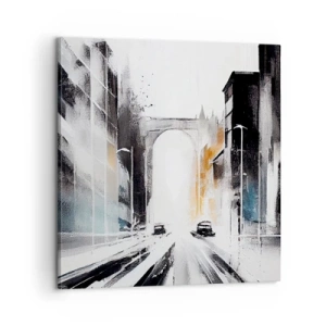 Quadro su tela - Stampe su Tela - Studio di città: architettura e movimento - 60x60 cm