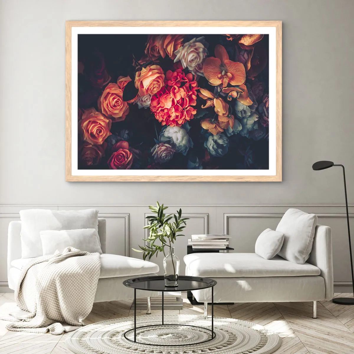Poster in cornice rovere chiaro - Come i maestri olandesi - 100x70 cm