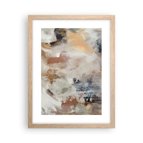 Poster in cornice rovere chiaro - Astrazione annebbiata - 30x40 cm