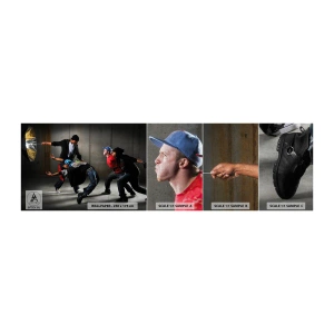 Campione di Fotomurale Premium Canvas - Ballare con il vento della strada - Danza, Musica, Persone - 100x30 cm