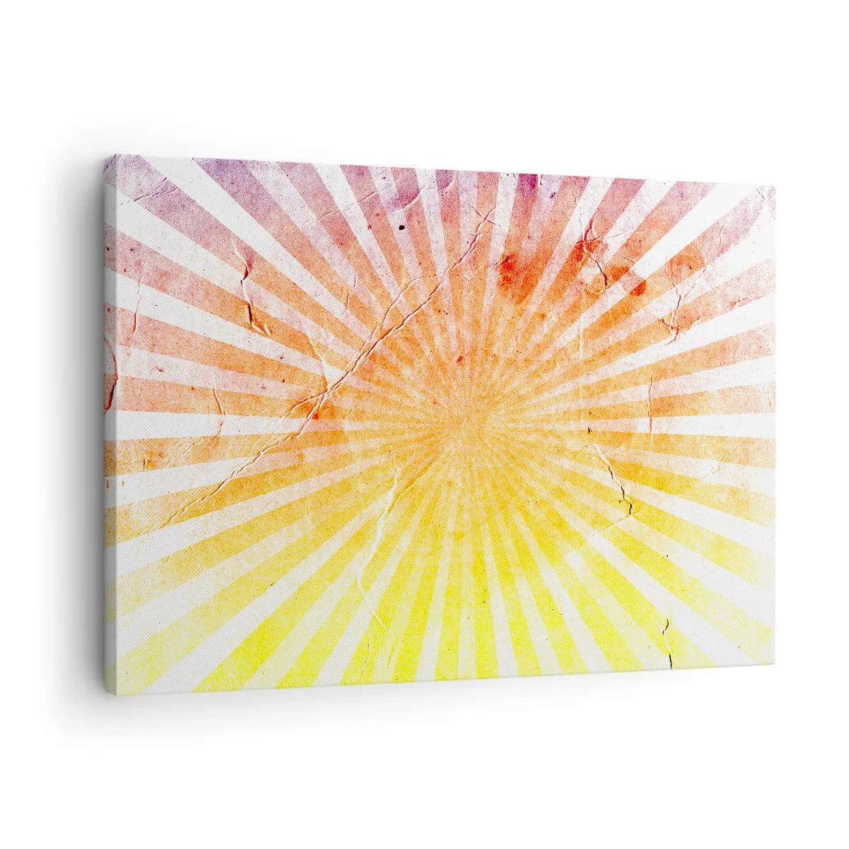 Quadro su tela - Stampe su Tela - Raggi di sole nelle tonalità dell'arancione e del giallo - 70x50cm - Albe e tramonti - Decorazione murale moderna per soggiorno e camera da letto ARTTOR