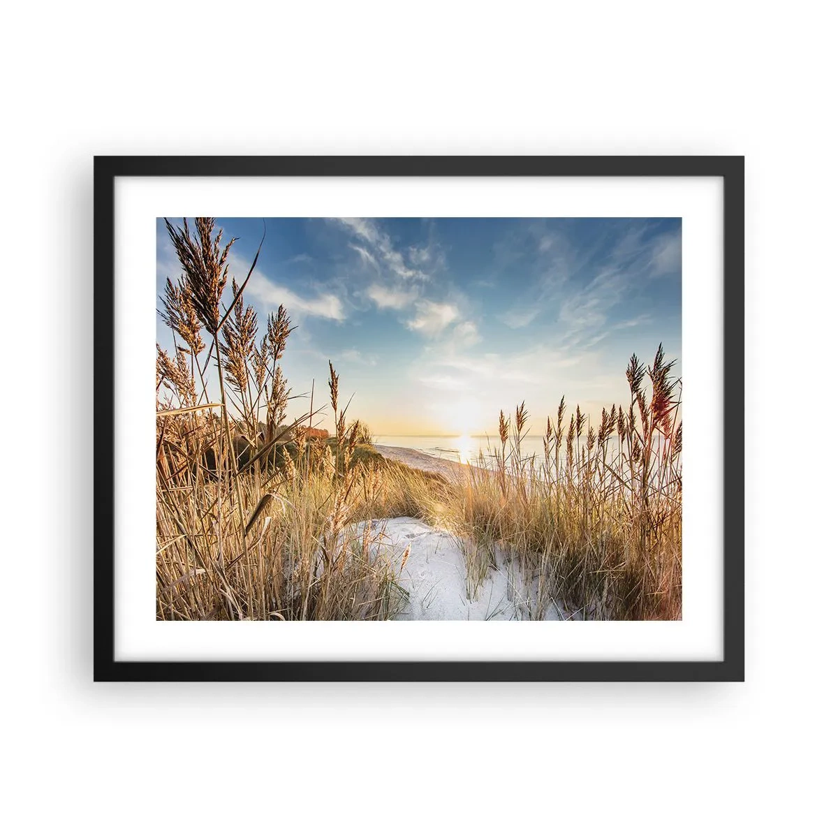 Poster in cornice nera - Spiaggia del nord - 50x40 cm