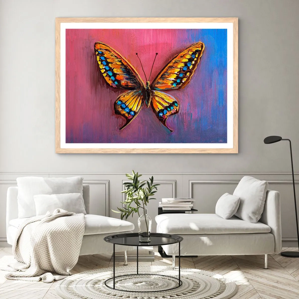 Poster in cornice rovere chiaro - Gioielli della natura - 100x70 cm