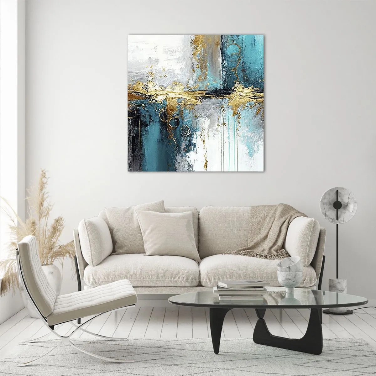 Quadro su vetro - Panta rei - 50x50 cm