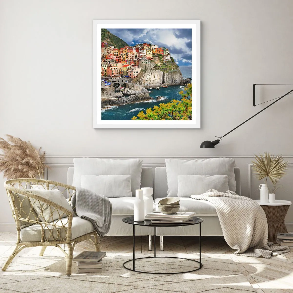 Poster in cornice bianca - Aggrappate alla roccia - 40x40 cm