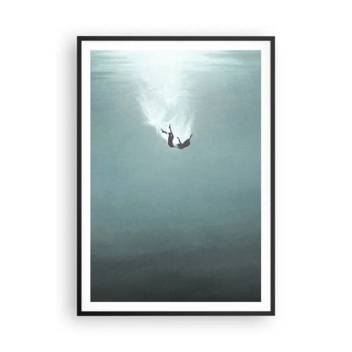Poster in cornice nera - Nell'abbraccio dell'oceano - 70x100 cm