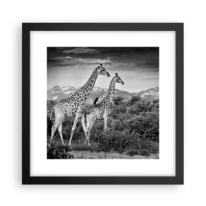 Poster in cornice nera - Alta classe in Africa - 30x30 cm