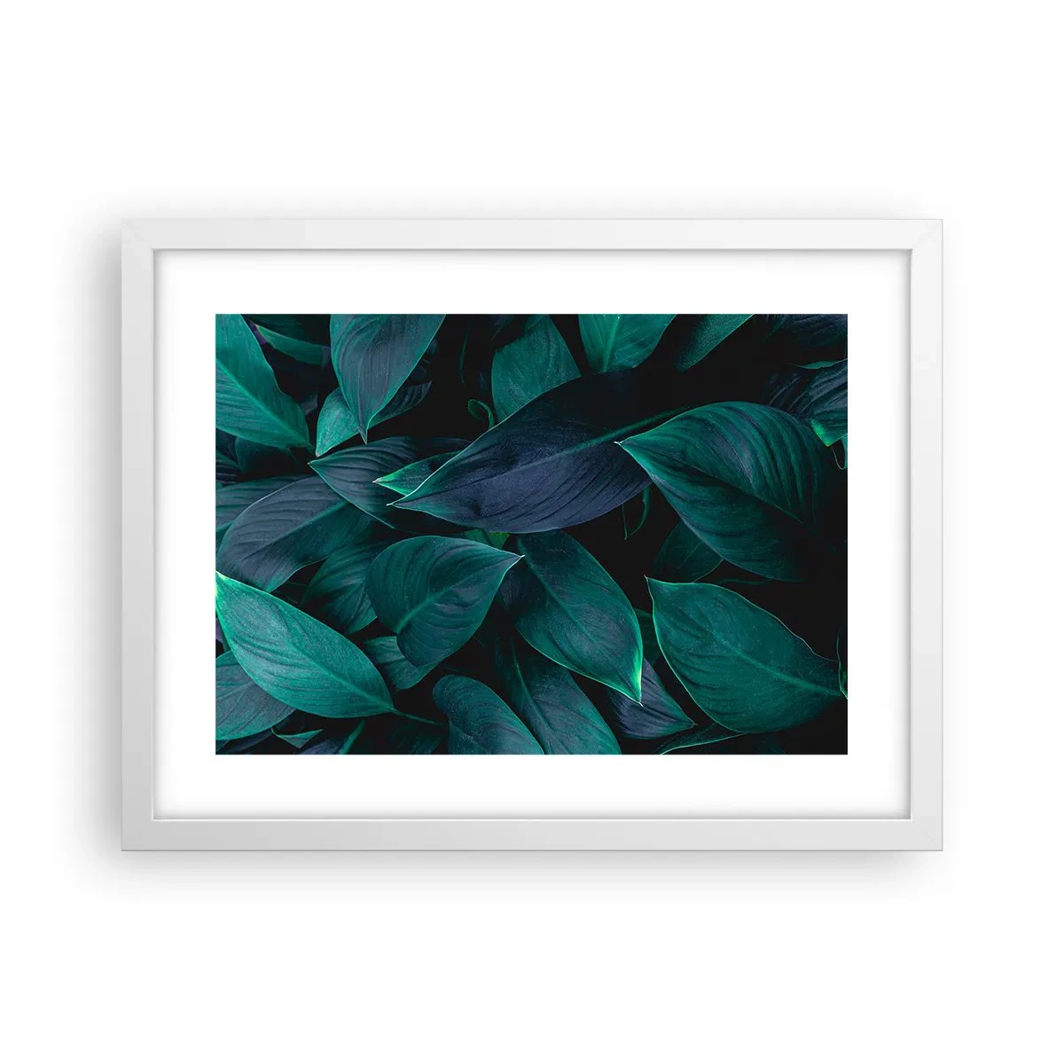 Poster in cornice bianca - Il verde puro - 40x30 cm