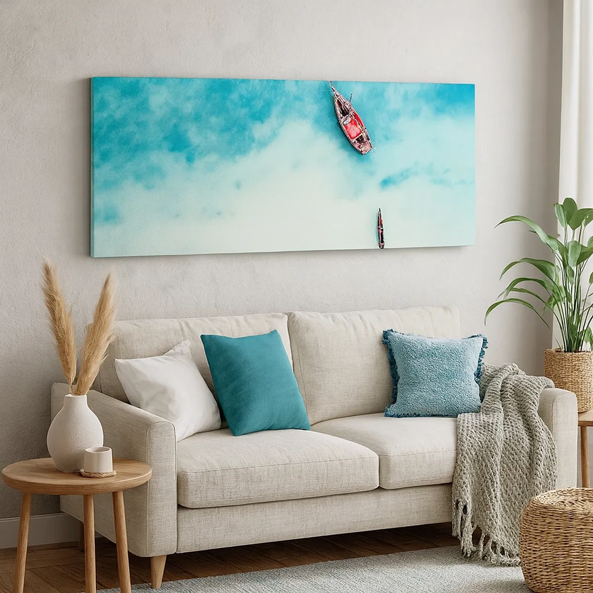 Quadro su tela - Stampe su Tela - Nelle spiagge di Zanzibar, quando c'è troppa acqua... - 30x30 cm