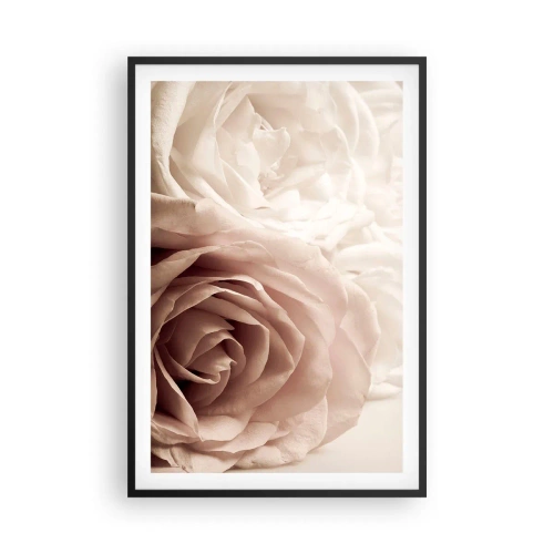 Poster in cornice nera - Nel cuore della rosa - 61x91 cm