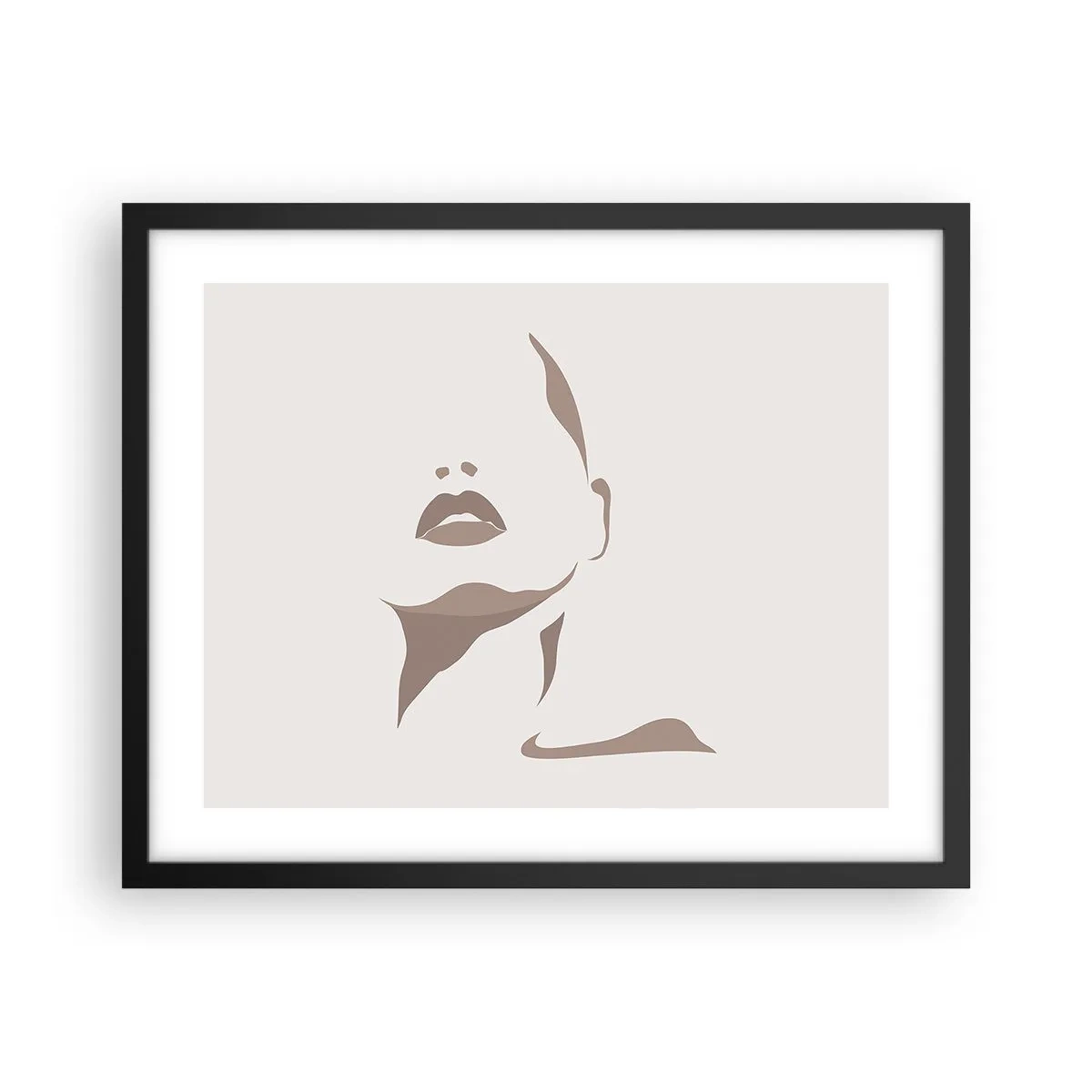 Poster in cornice nera - Fatta di luce e ombra - 50x40 cm