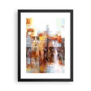 Poster in cornice nera - Anche sotto il ponte è bello - 30x40 cm