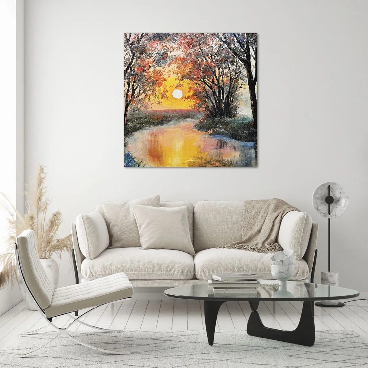 Quadro su vetro - Atmosfera autunnale - 70x70 cm