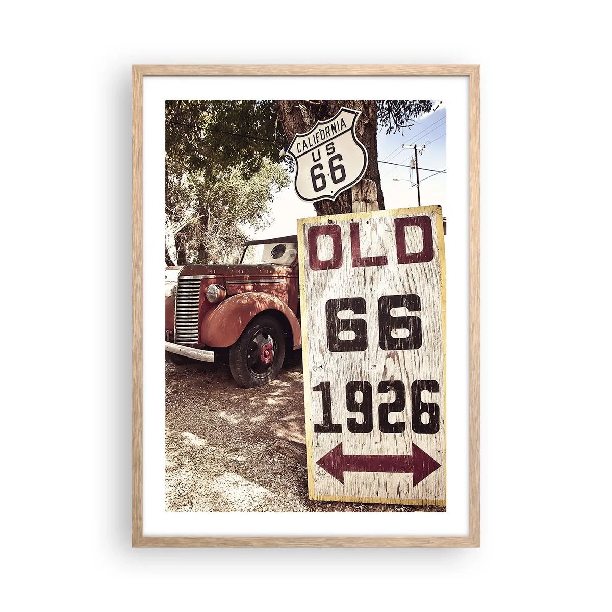 Poster in cornice rovere chiaro - La leggenda della provincia americana - 50x70 cm