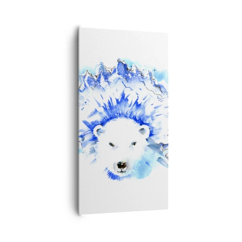 Quadro su tela - Stampe su Tela - Il re dell'Artide con la corona di ghiaccio - 65x120 cm