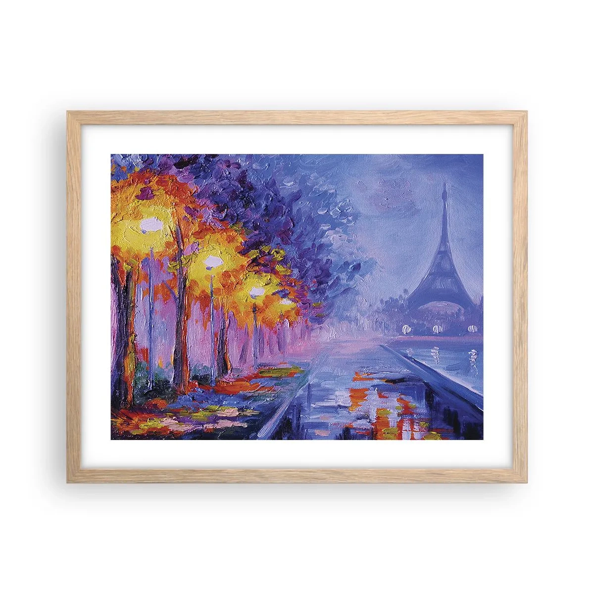 Poster in cornice rovere chiaro - Passeggiata da sogno - 50x40 cm