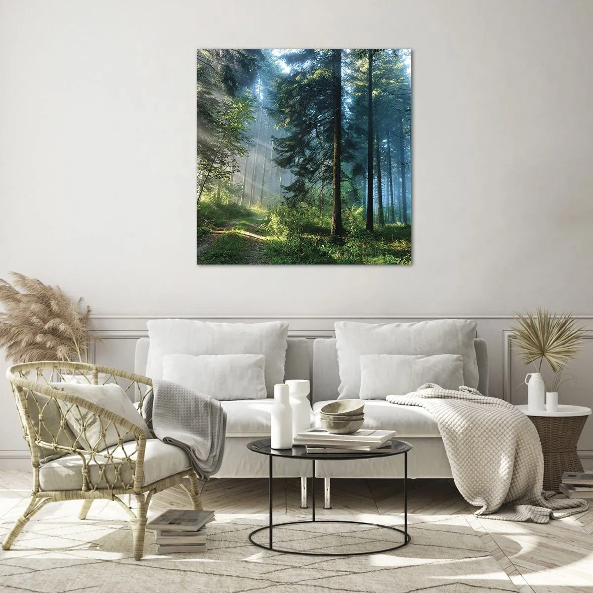 Quadro su vetro - Raggiante all'alba - 30x30 cm