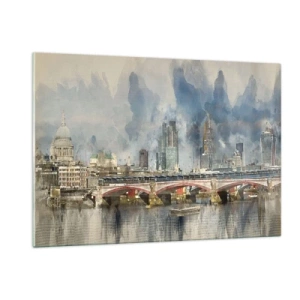 Quadro su vetro - Londra in tutto il suo splendore - 120x80cm - Londra in tutta la sua bellezza - Decorazione murale moderna per soggiorno e camera da letto ARTTOR