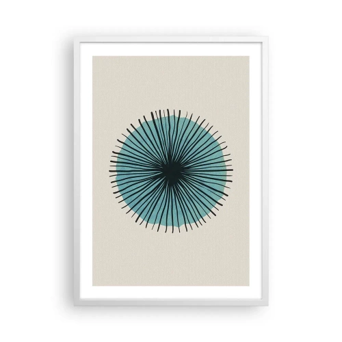Poster in cornice bianca - Radiosamente nel blu - 50x70 cm