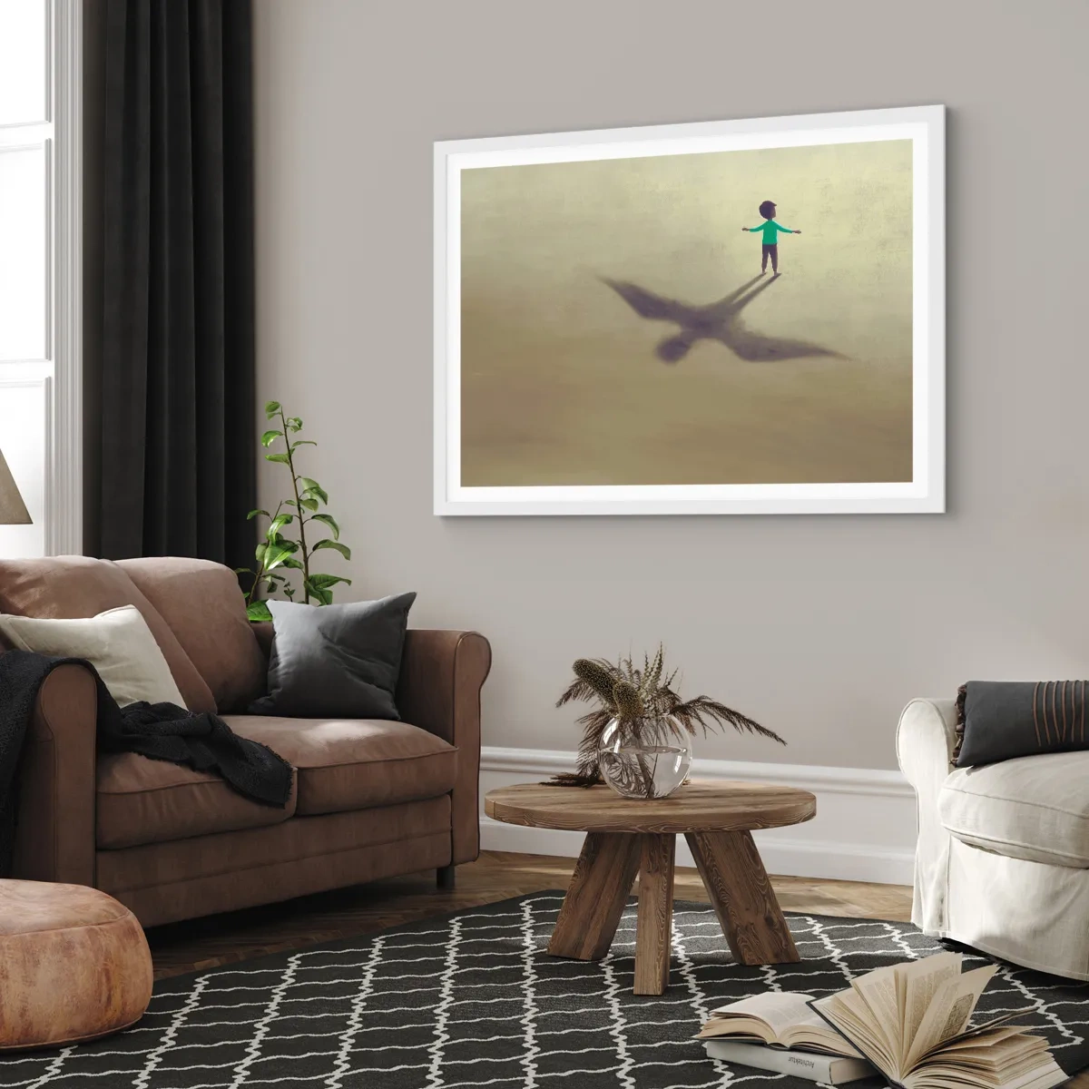 Poster in cornice bianca - Eroe del futuro - 70x50 cm