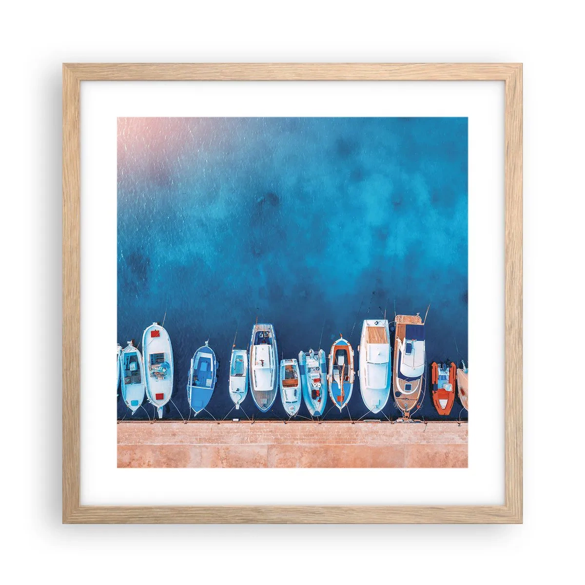 Poster in cornice rovere chiaro - In una fila - 40x40 cm