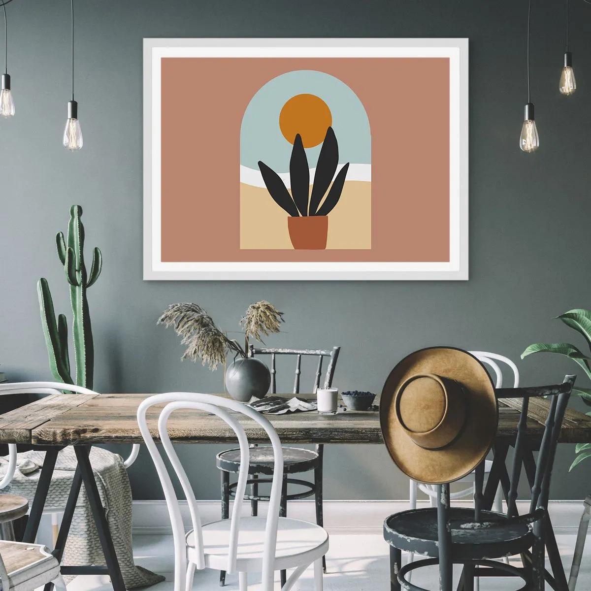 Poster in cornice bianca - Piccole gioie - 91x61 cm