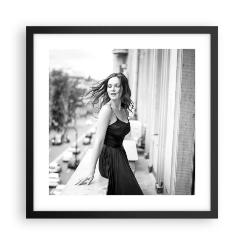 Poster in cornice nera - Sicuramente parigina - 40x40 cm