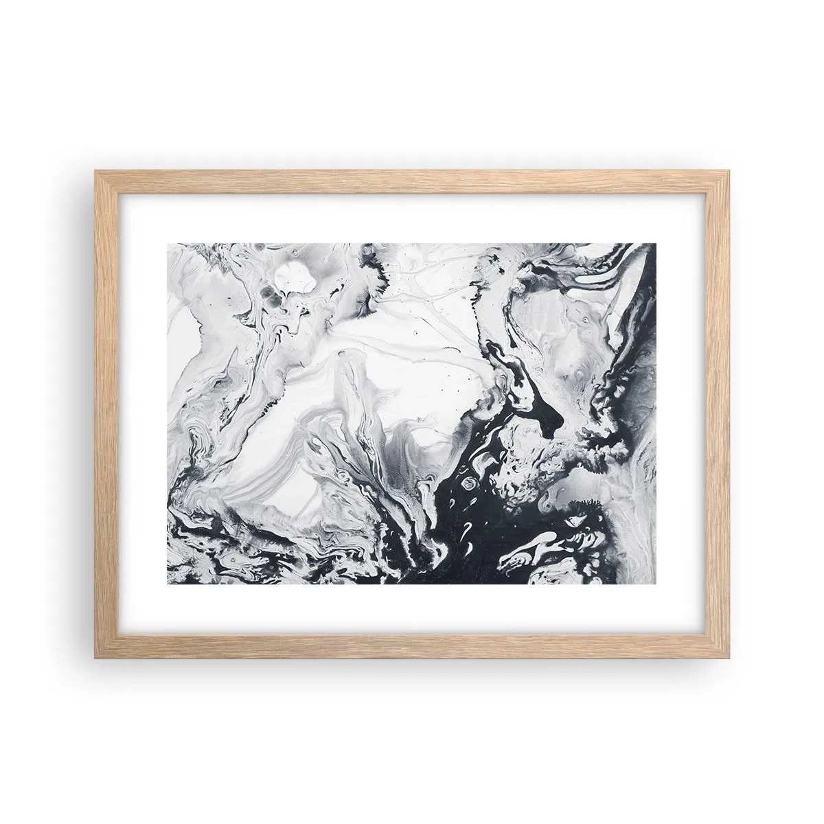 Poster in cornice rovere chiaro - Il centro della terra - 40x30 cm