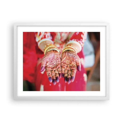 Poster in cornice bianca - Pronta ad afferrare la fortuna - 50x40 cm