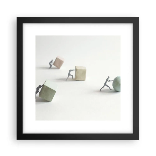 Poster in cornice nera - È la vita - 30x30 cm